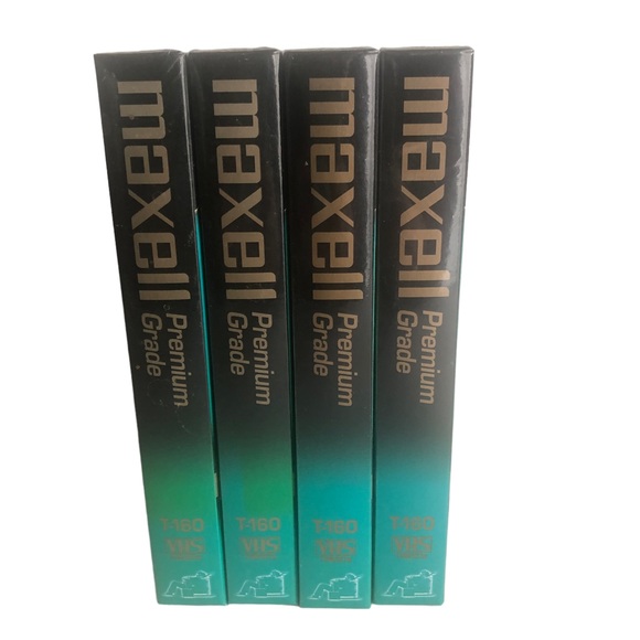 Lot of 4 Maxell T-160 Videocassette 8 Hour Premium VCR Tapes - Picture 3 of 4
